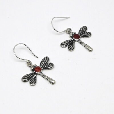 Coral Dragonfly Earring - Image 2